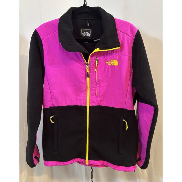 The North Face Jackets & Blazers - THE NORTH FACE DENALI WOMEN JACKET POLARTEC FLEECE BLACK PINK YELLOW FULL ZIP L